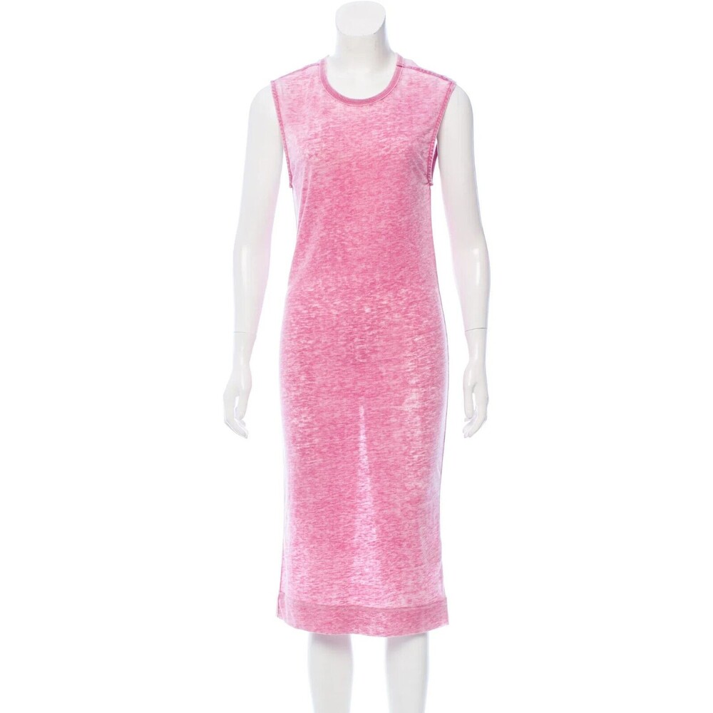IRO Jeans Melange Light Weight Pink Galina Midi Dress Size XS